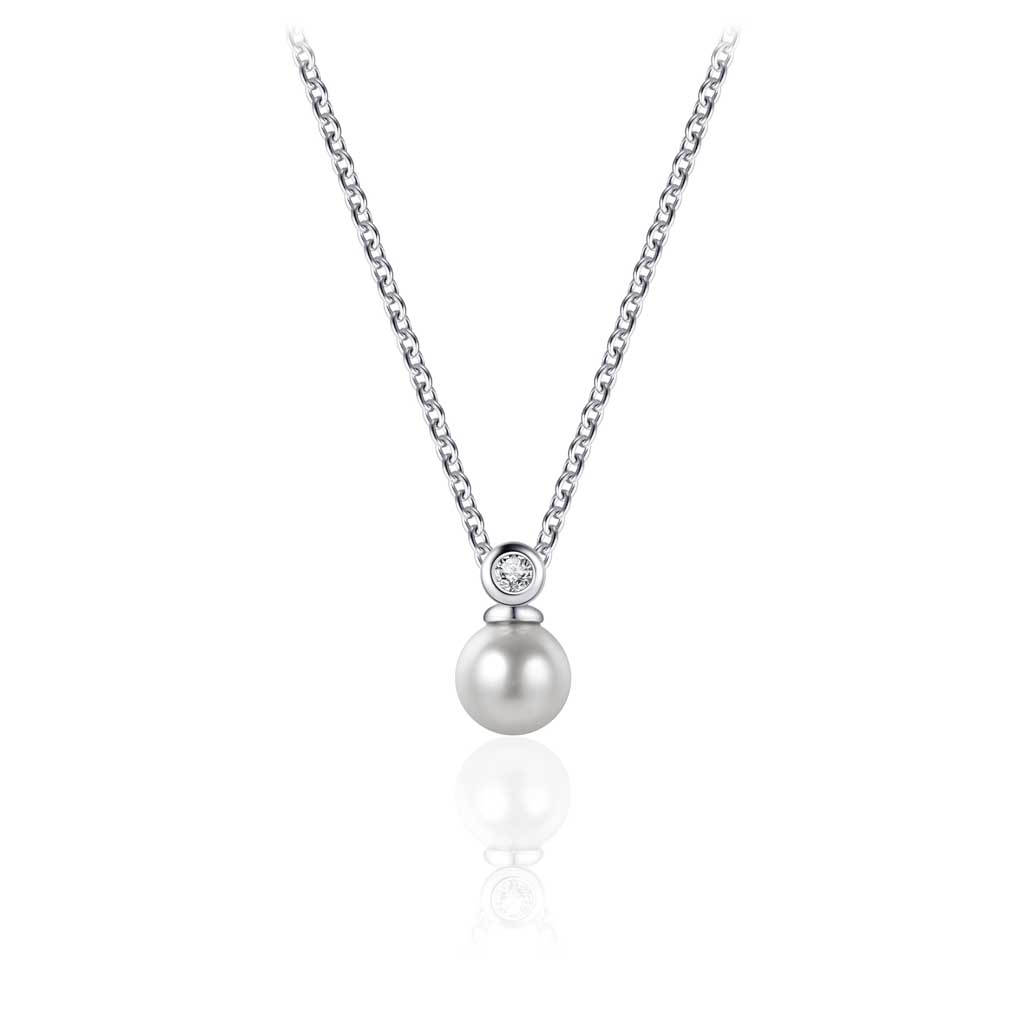 119223-2R45-144 | Collier Hameln 119223 | N1059 925 Silber rhodiniert Perle-Imitation weiß / s.Zirkonia  39,50 EUR   