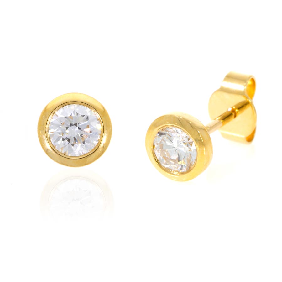 012225-7144-001 | Ohrstecker Hameln 012225 750 Gelbgold Brillant 0,670 ct H-SI ∅ 4.4mm100% Made in Germany   3.659.- EUR   