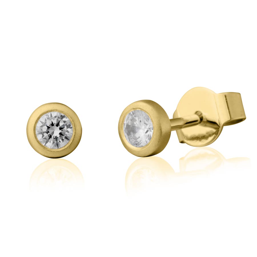 012313-5130-001 | Ohrstecker Hameln 012313 585 Gelbgold Brillant 0,200 ct H-SI ∅ 3mm100% Made in Germany  