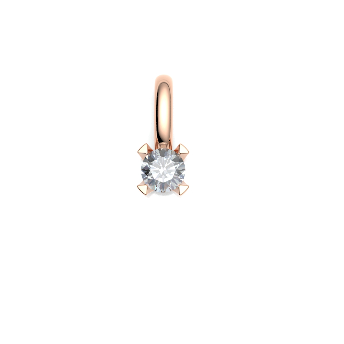 212798-4034-001 | Anhänger Hameln 212798 375 Rotgold<br> Brillant 0,150 ct H-SI ∅ 3.4mm<br>100% Made in Germany  